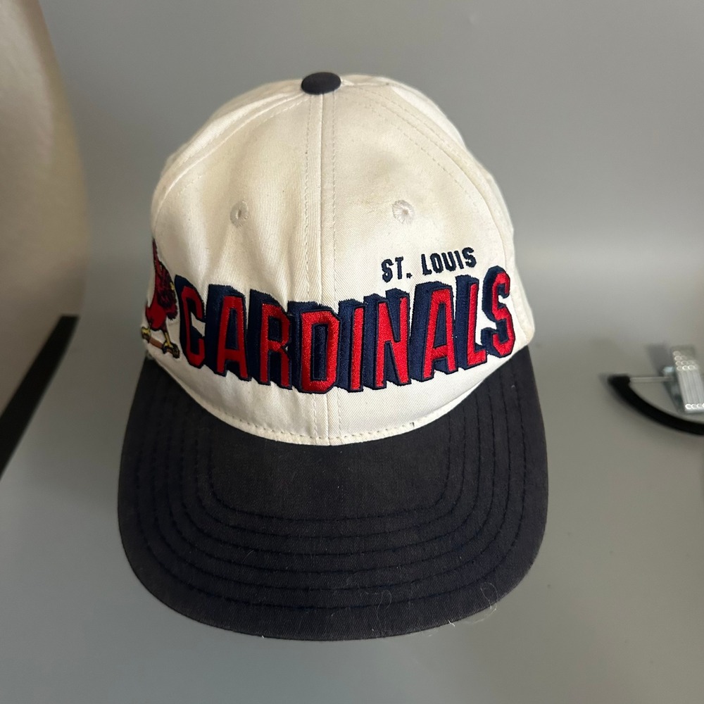 Vintage American Needle St Louis Cardinals Snapback Hat MLB White Navy Blue Cap